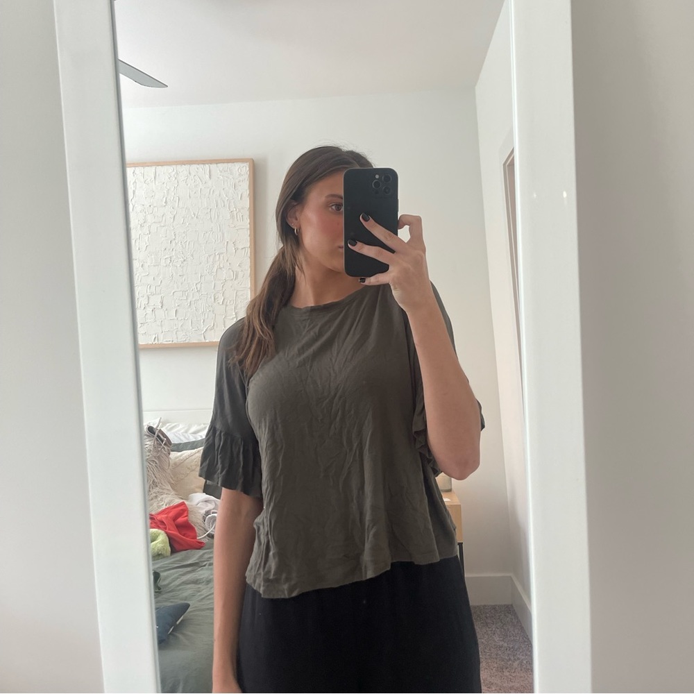 army green top